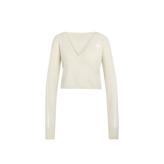 adidas Originals by JENNIE Knit Cardigan 'Clay Brown' (WMNS) – product front view