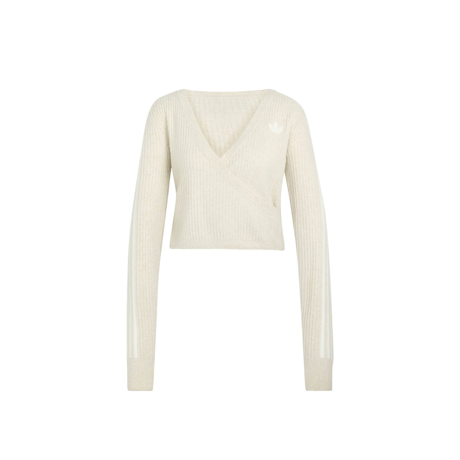 adidas Originals by JENNIE Knit Cardigan 'Clay Brown' (WMNS) – product front view
