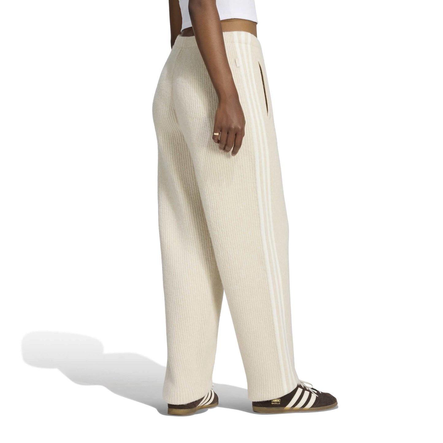 adidas Originals by JENNIE Knit Pants 'Clay Brown' (WMNS) – model back view