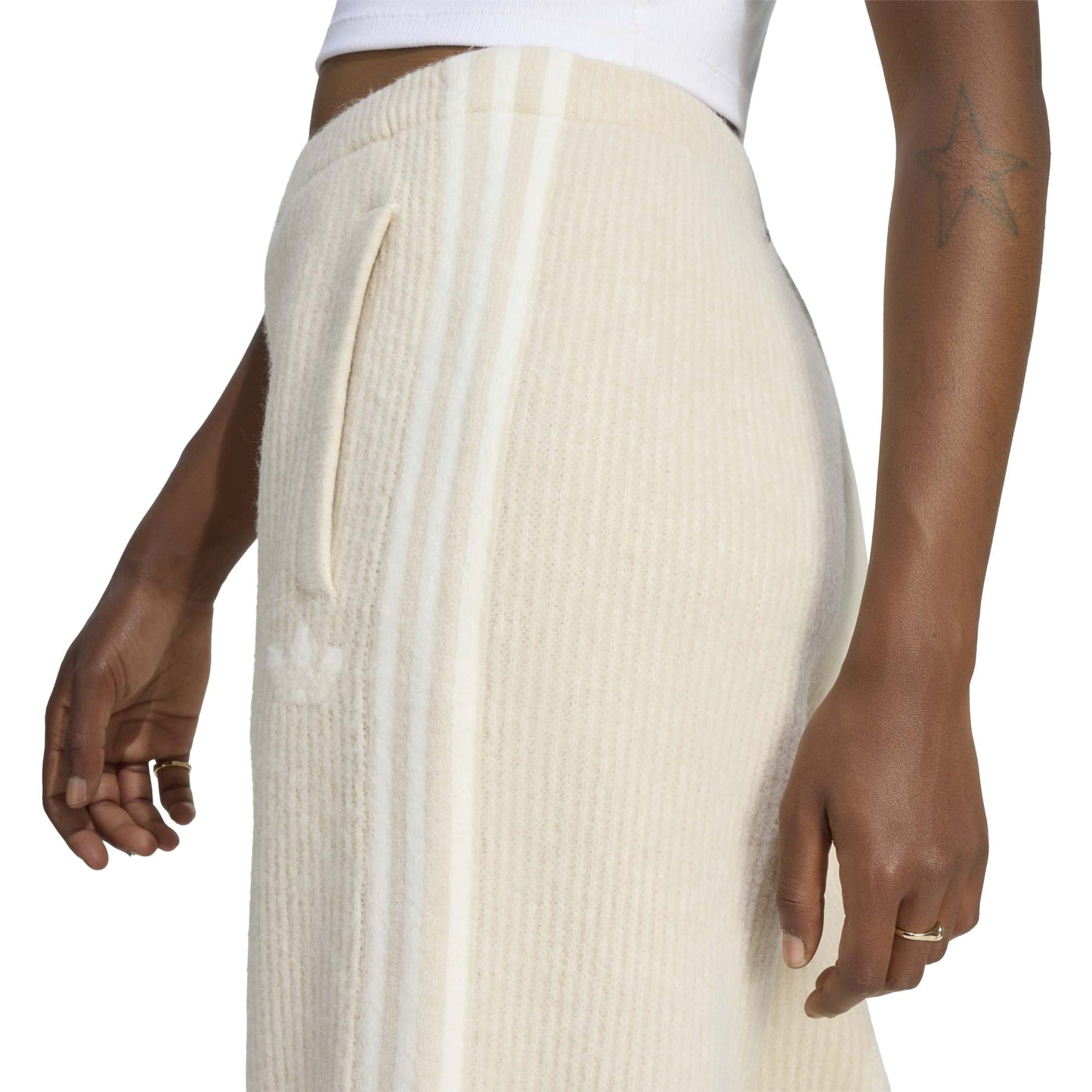 adidas Originals by JENNIE Knit Pants 'Clay Brown' (WMNS) – detail view