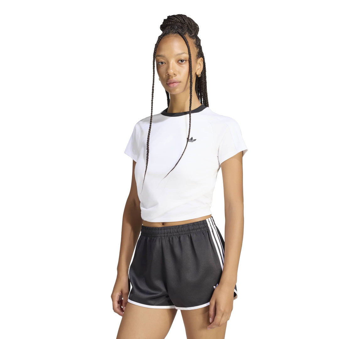 adidas Originals by JENNIE Layer T-Shirt 'White' (WMNS) – model front view