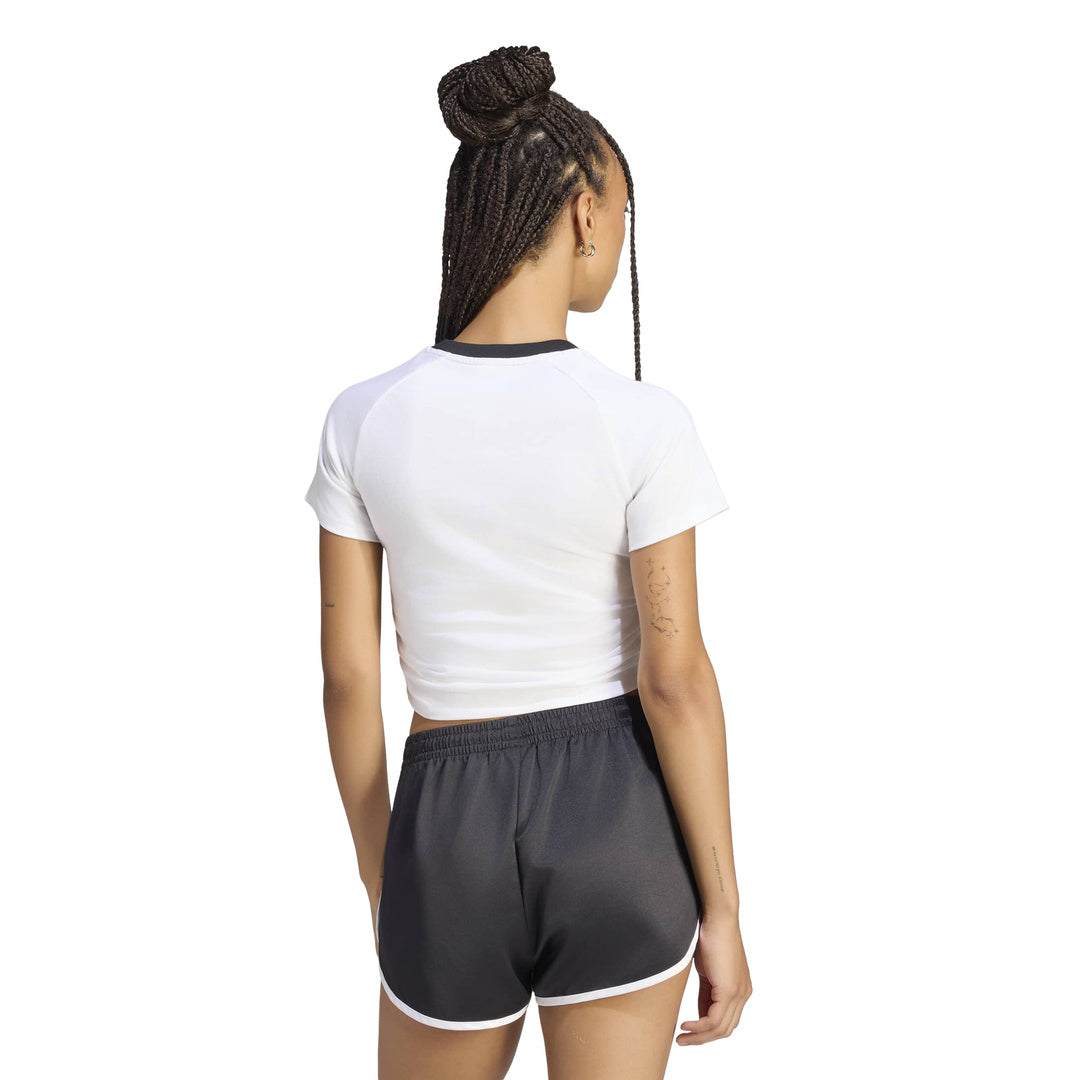 adidas Originals by JENNIE Layer T-Shirt 'White' (WMNS) – model back view