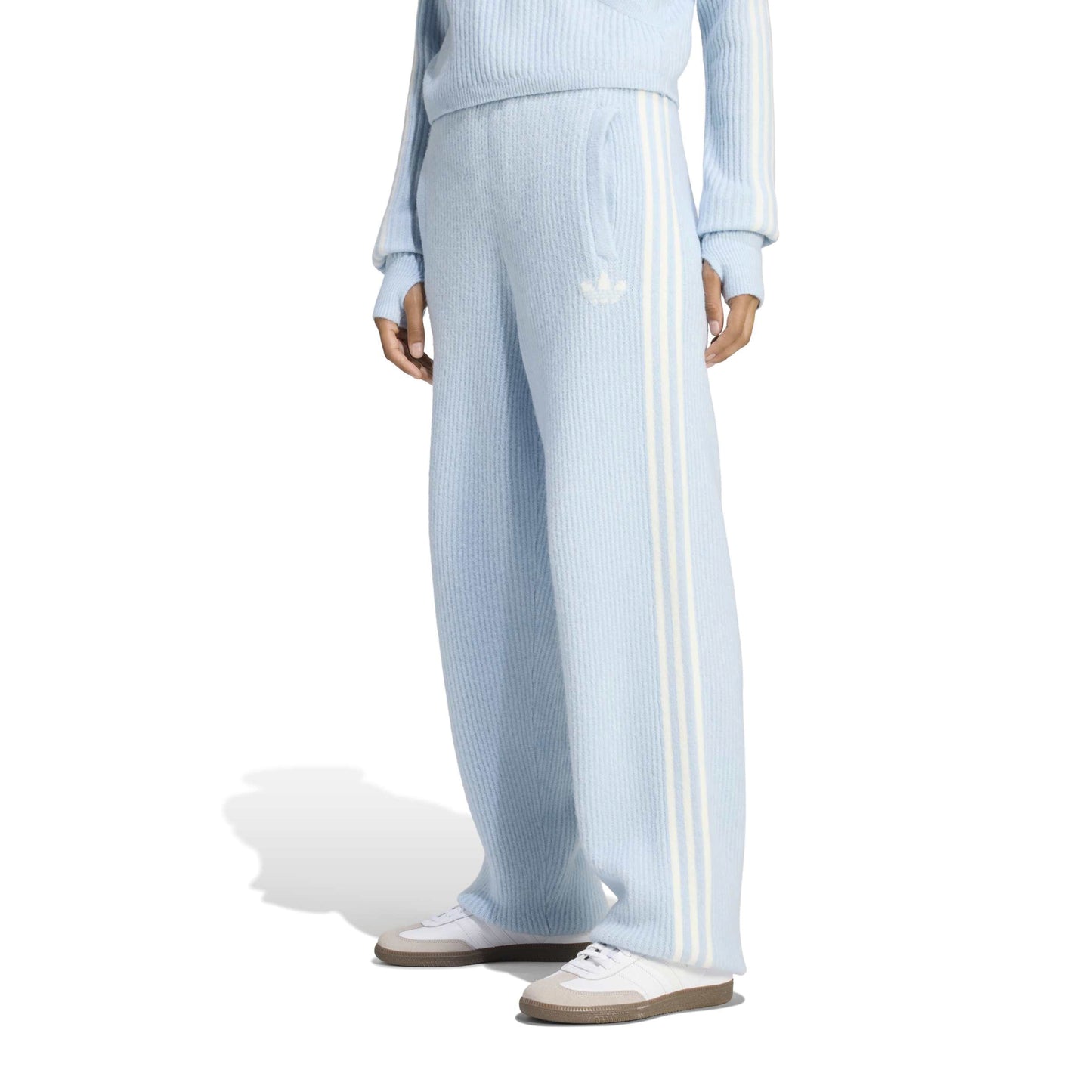 adidas Originals by JENNIE Knit Pants 'Wonder Blue' (WMNS) – model front view