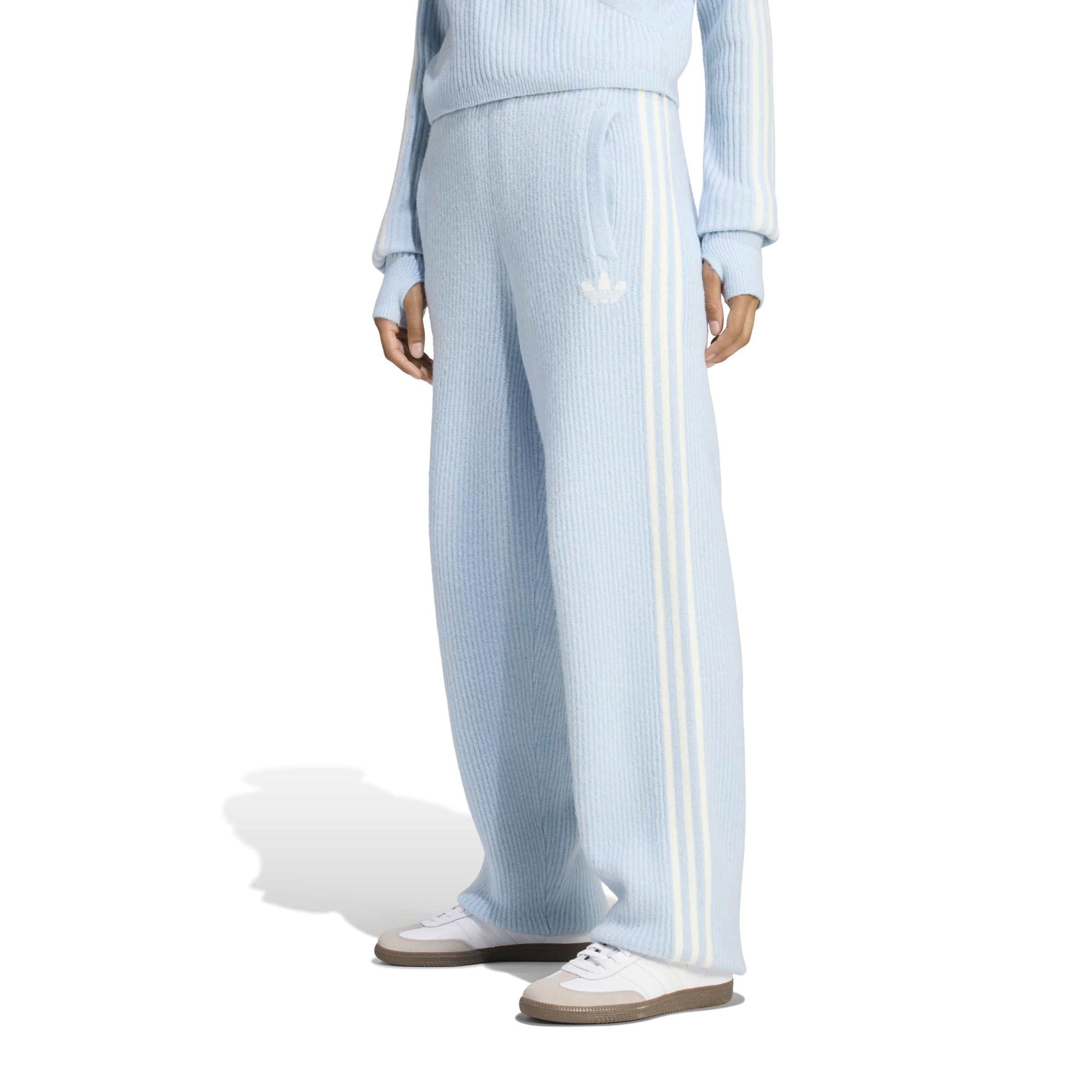 adidas Originals by JENNIE Knit Pants 'Wonder Blue' (WMNS) – model front view