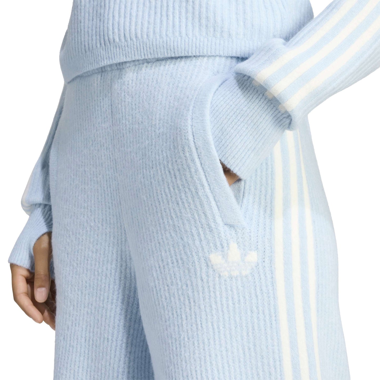 adidas Originals by JENNIE Knit Pants 'Wonder Blue' (WMNS) – detail view
