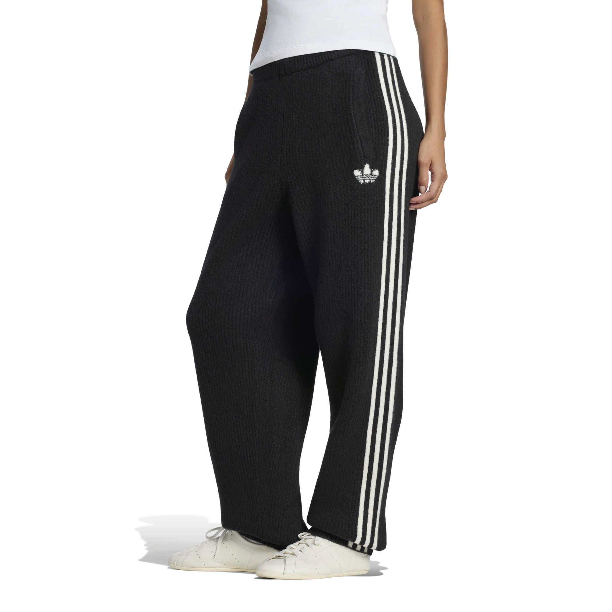 adidas Originals by JENNIE Knit Pants 'Black' (WMNS) – model front view