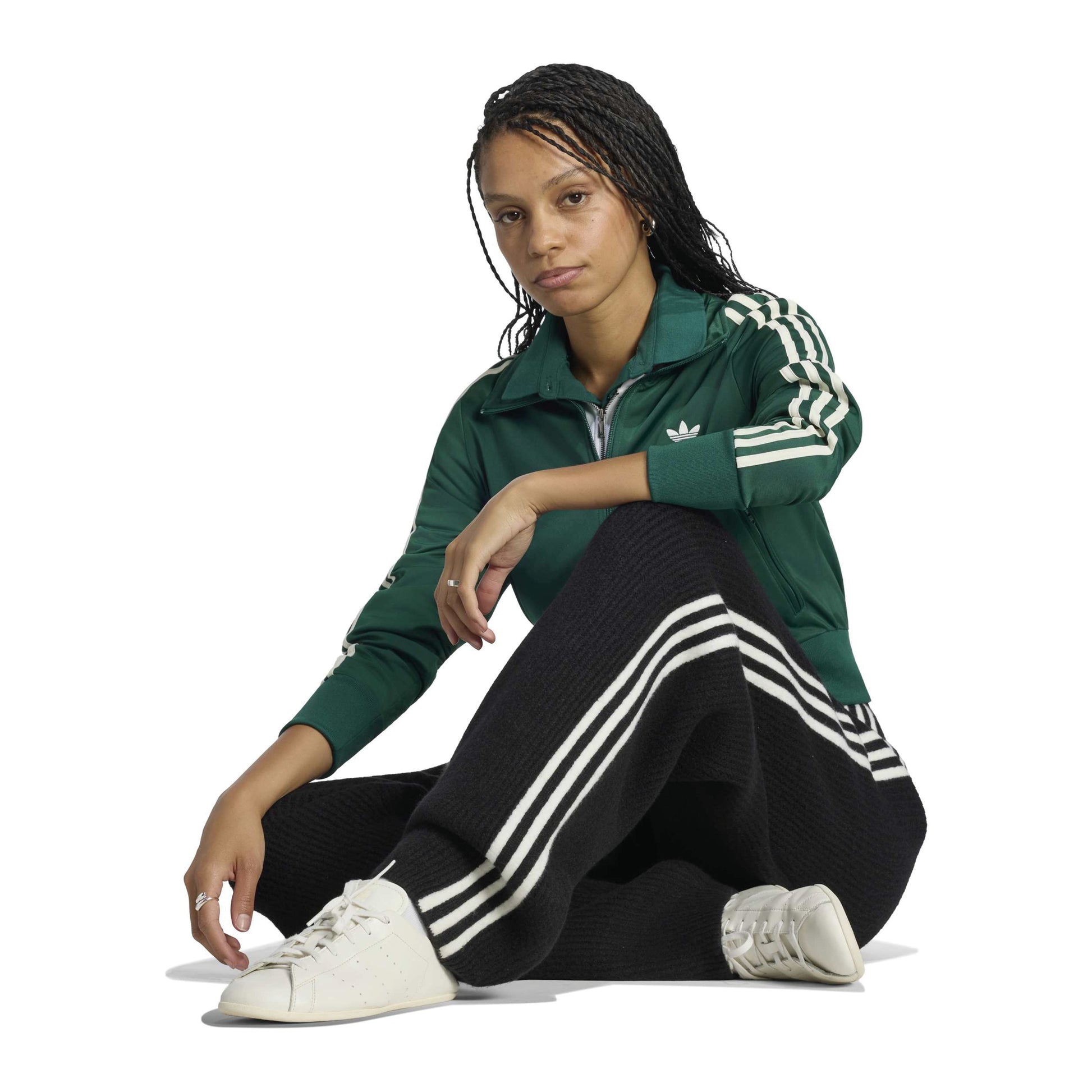 adidas Originals by JENNIE Knit Pants 'Black' (WMNS) – full model view
