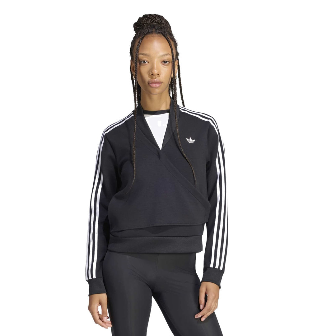 adidas Originals by JENNIE Wrap SST Track Top 'Black' (WMNS) – model front view