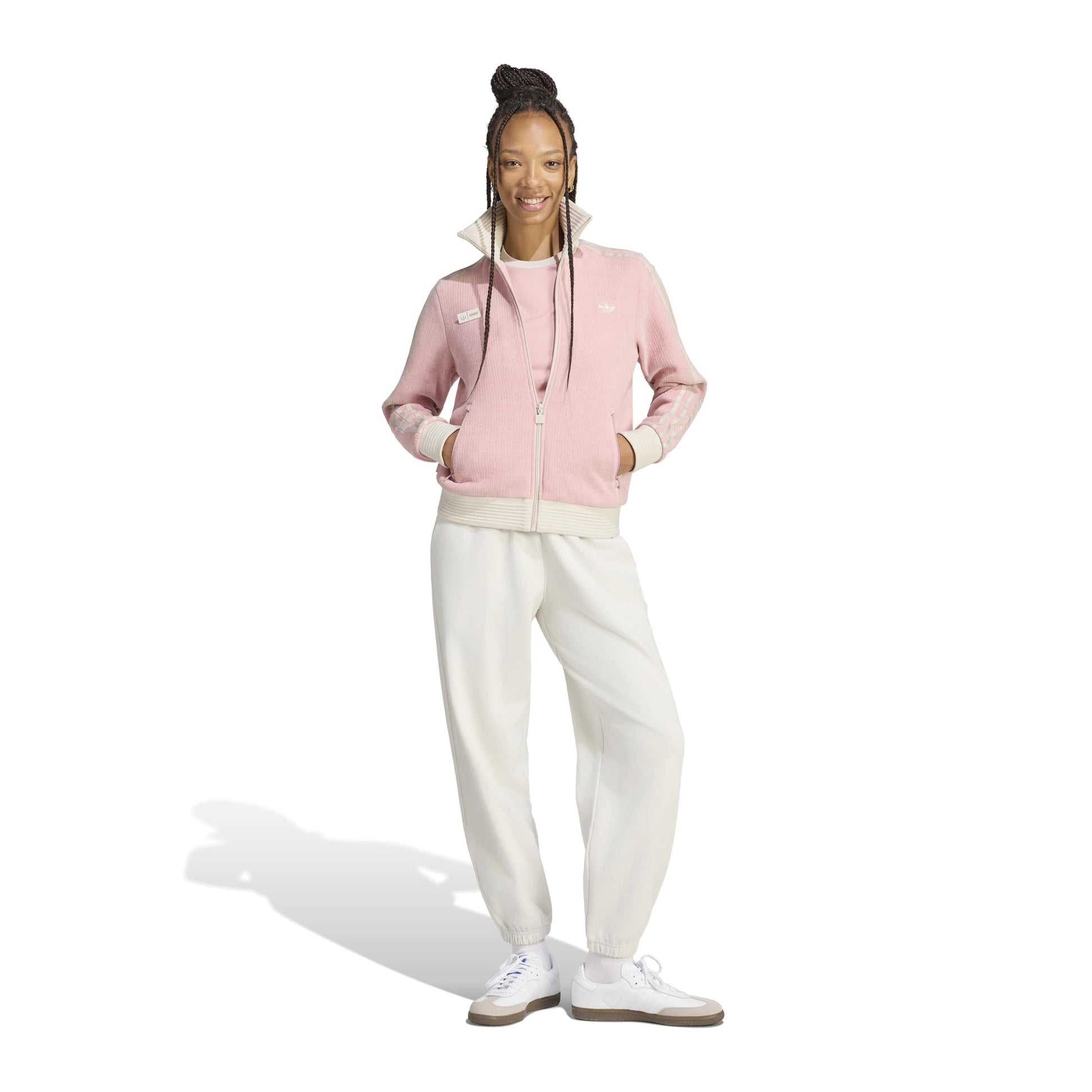 adidas Originals by JENNIE Fan OG Track Top 'Wonder Mauve' (WMNS) – full model view