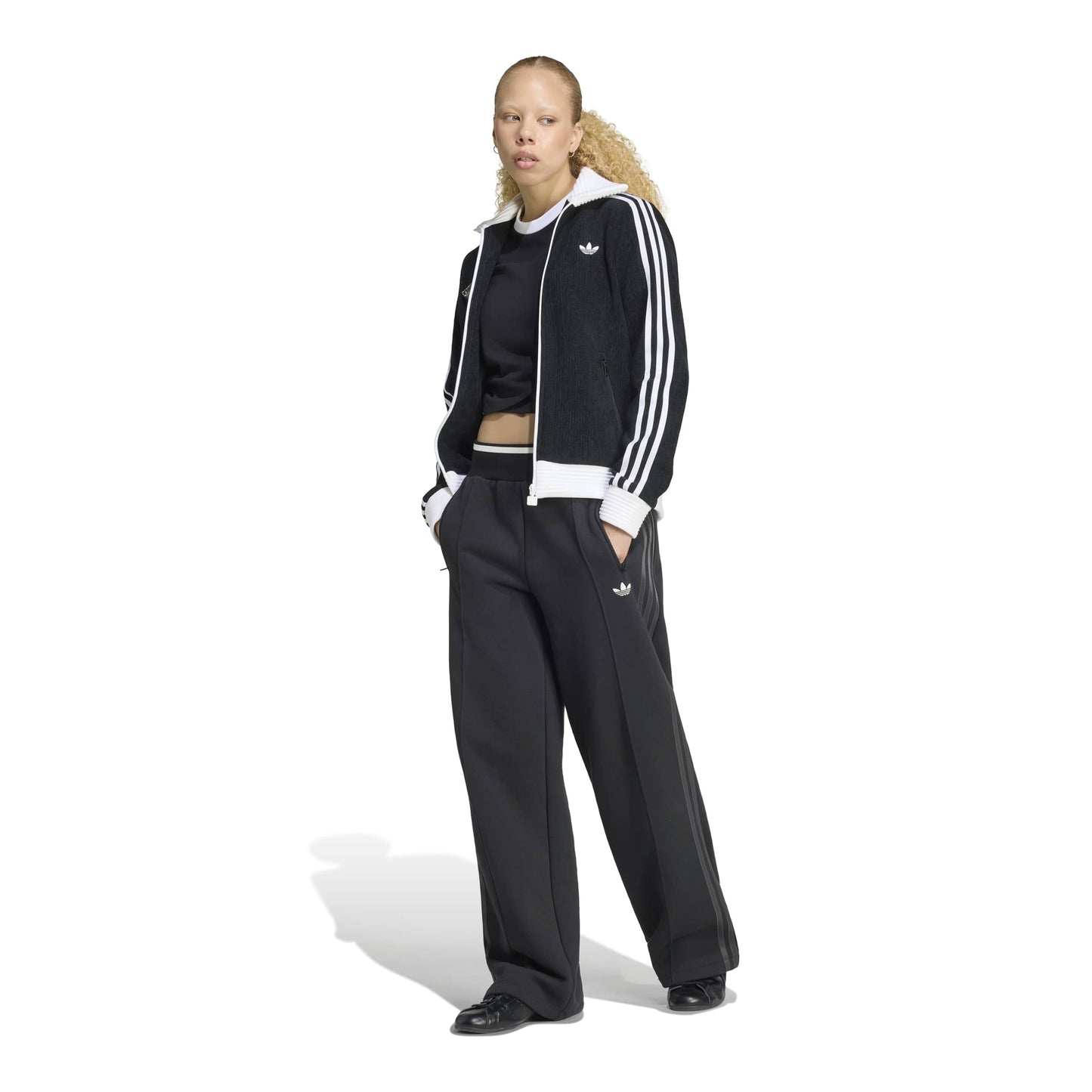 adidas Originals by JENNIE Fan OG Track Top 'Black' (WMNS) – full model view
