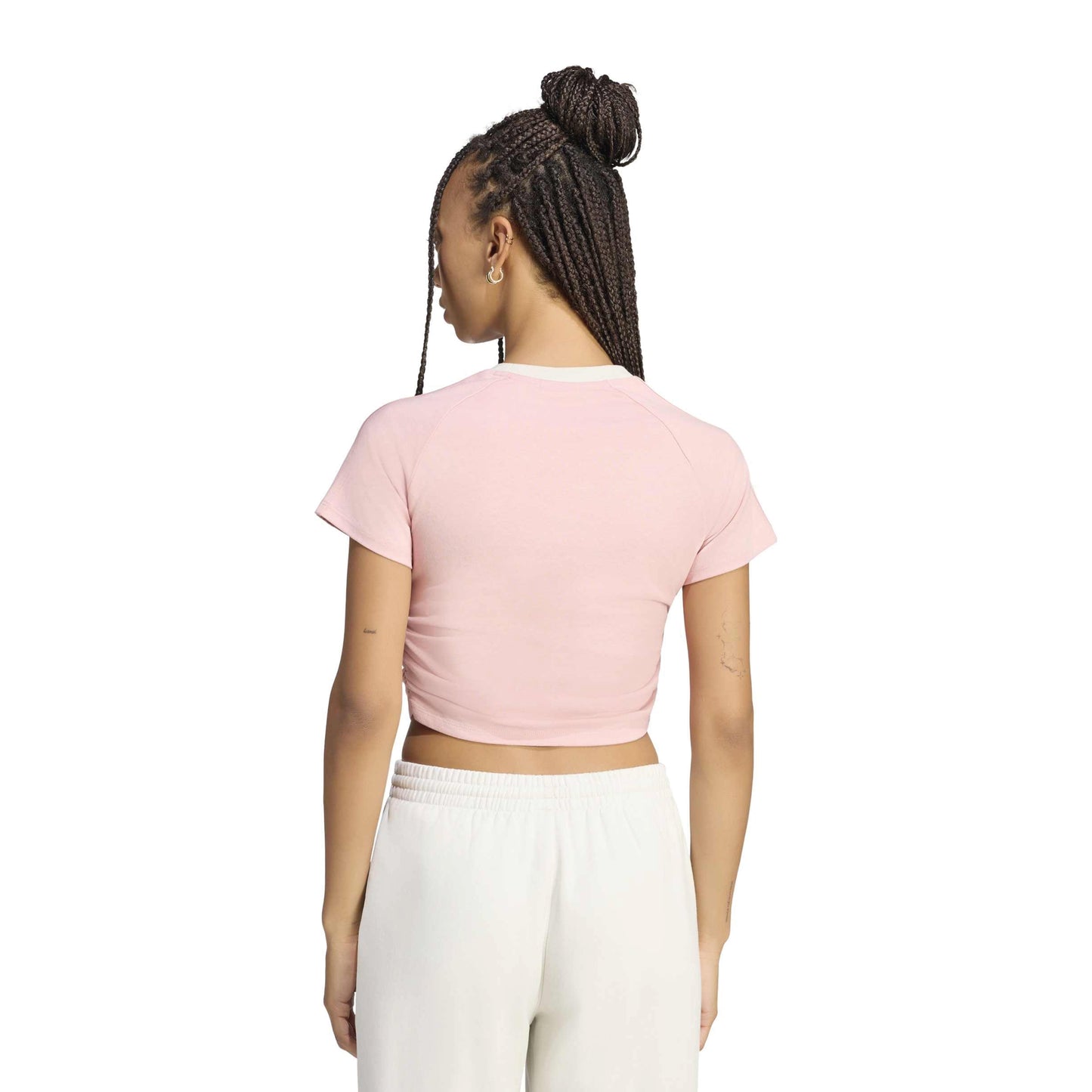 adidas Originals by JENNIE Layer T-Shirt 'Wonder Mauve' (WMNS) – model back view