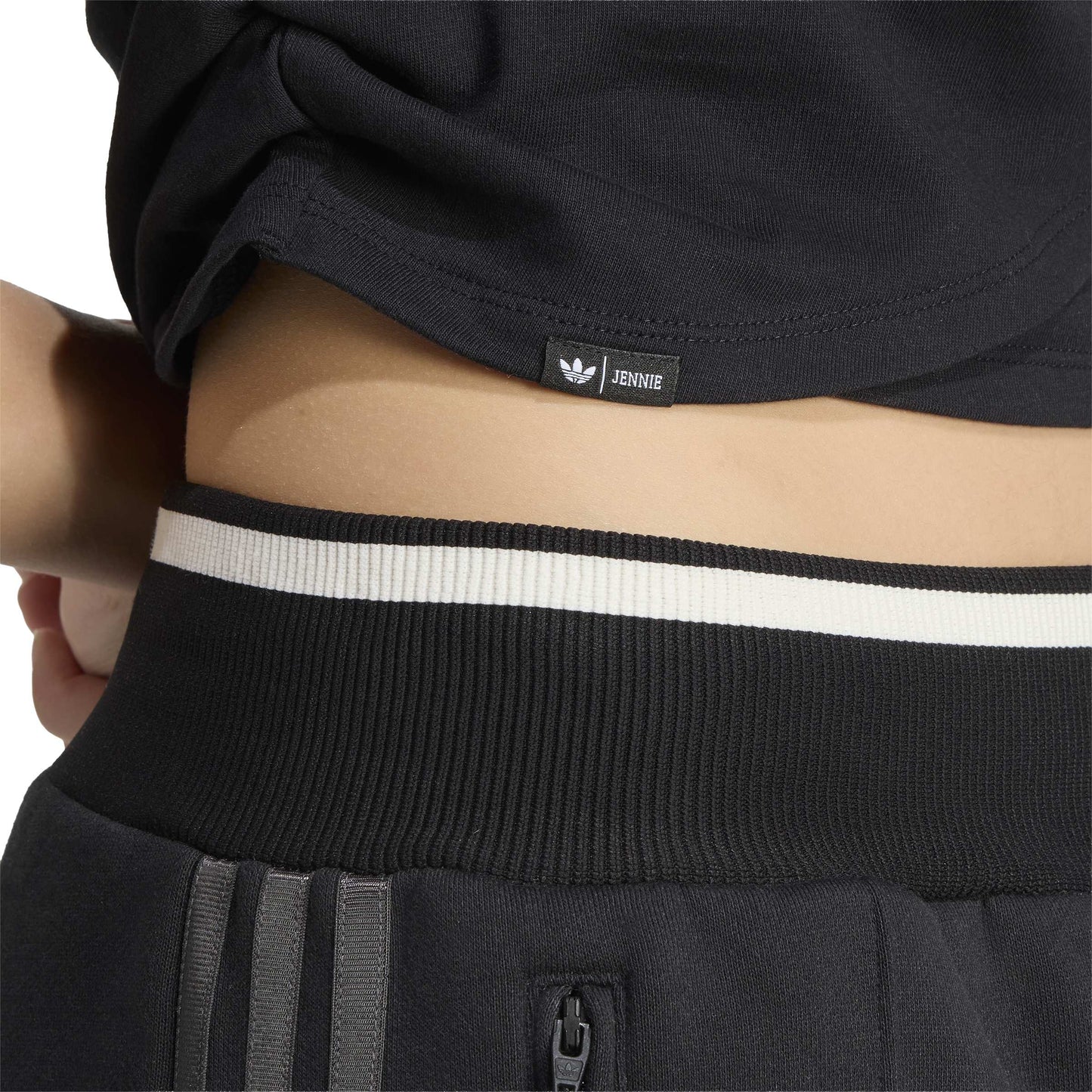 adidas Originals by JENNIE Layer T-Shirt 'Black' (WMNS) – close-up detail