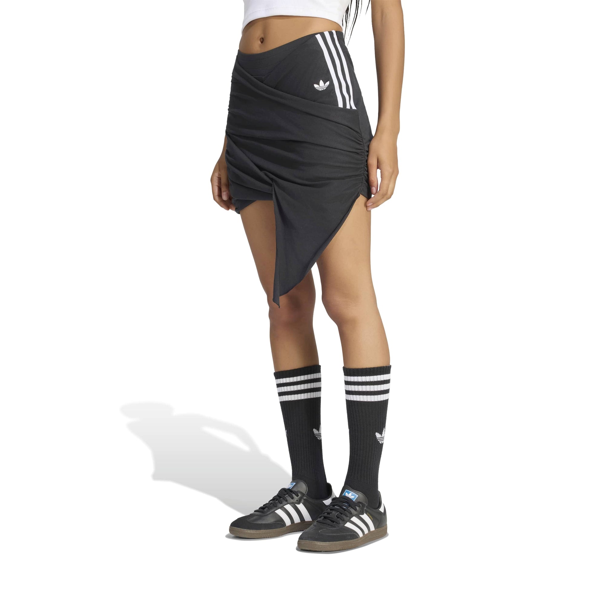 adidas Originals by JENNIE Wrap Skirt 'Black' (WMNS) – model front view