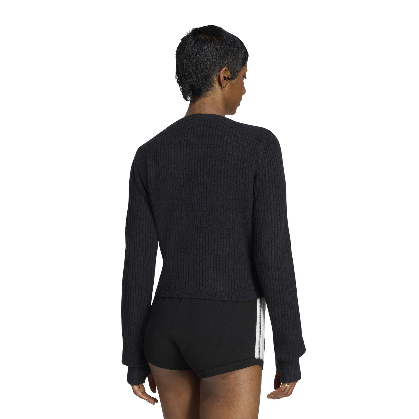 adidas Originals by JENNIE Knit Cardigan 'Black' (WMNS) – model back view