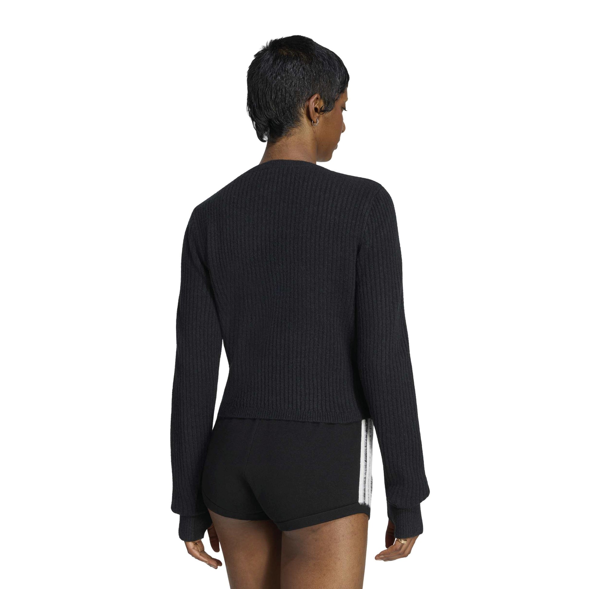 adidas Originals by JENNIE Knit Cardigan 'Black' (WMNS) – model back view