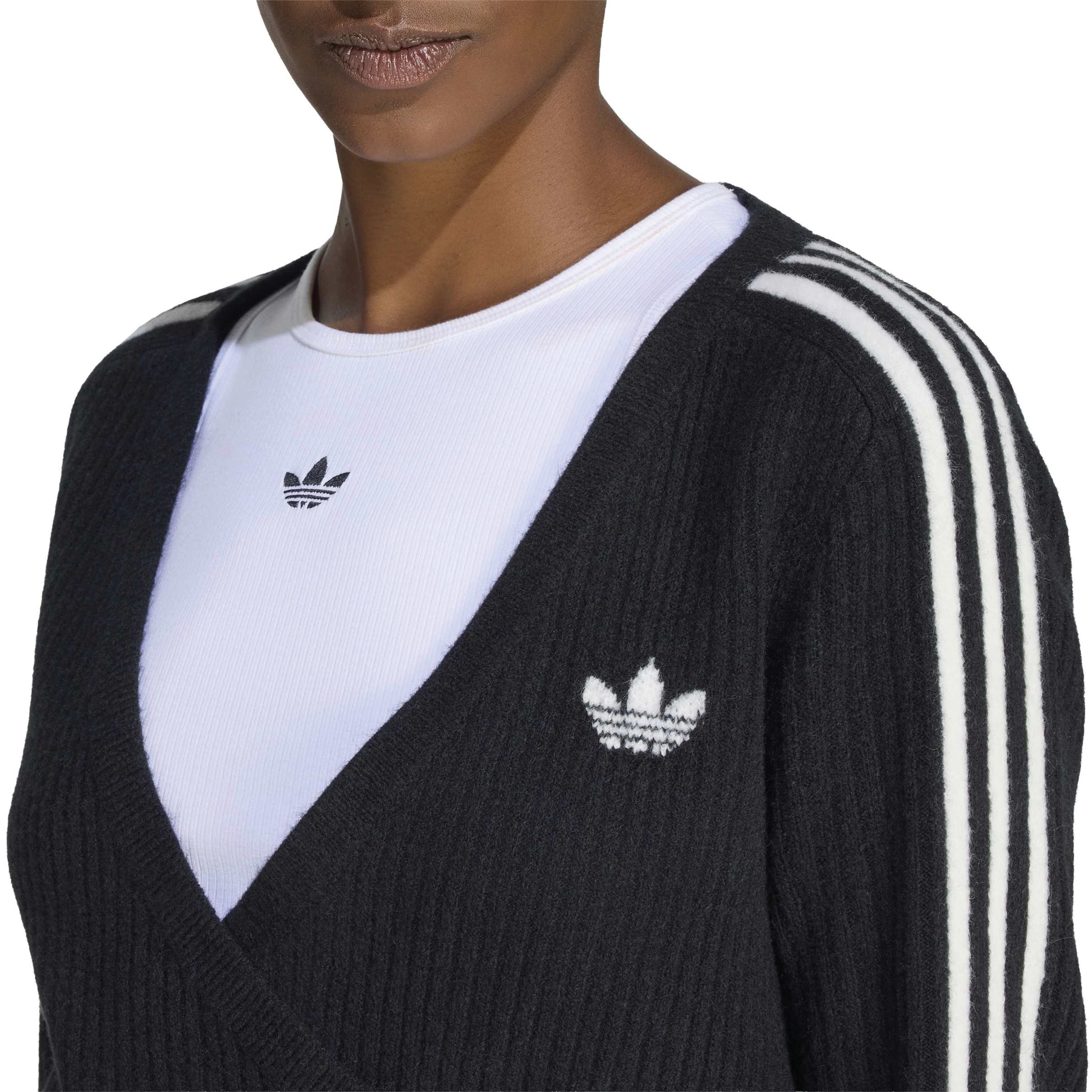 adidas Originals by JENNIE Knit Cardigan 'Black' (WMNS) – detail view
