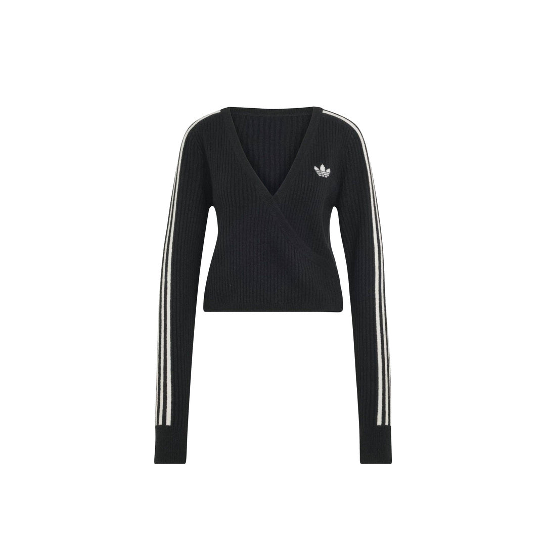 adidas Originals by JENNIE Knit Cardigan 'Black' (WMNS) – product front view