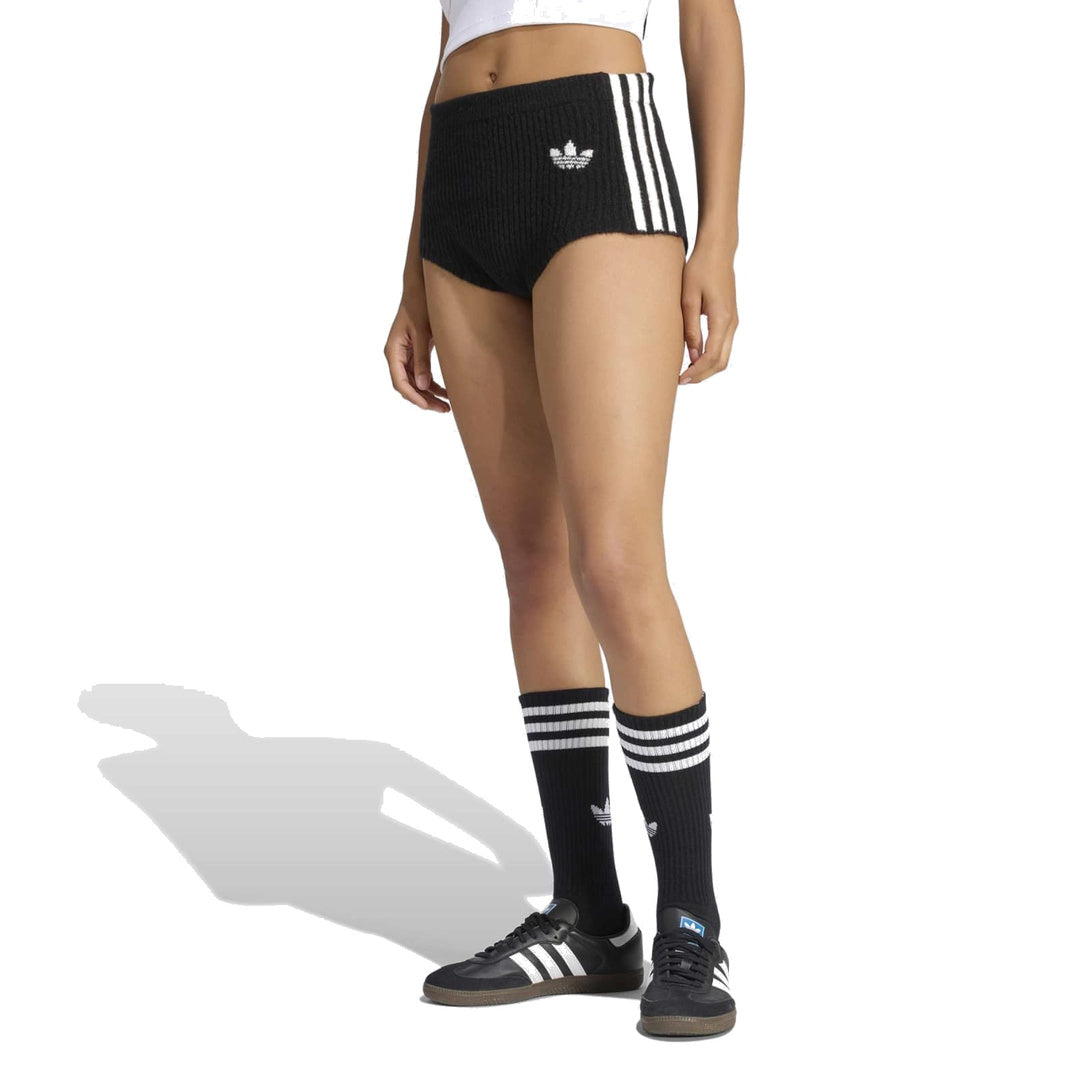 adidas Originals by JENNIE Knit Shorts 'Black' (WMNS) – model front view