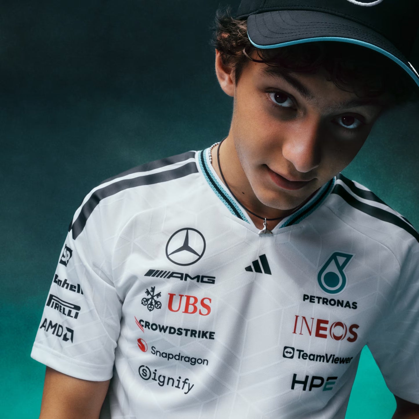 adidas Mercedes - AMG Petronas Formula One Team Driver Jersey Authentic SS26 'White'