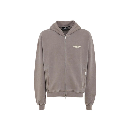 Represent Owners Club Zip Hoodie 'Fog'