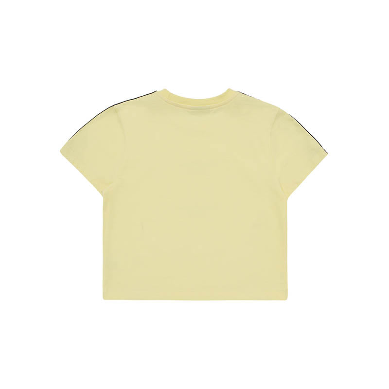 ADLV Basic Logo Track Crop T-Shirt 'Light Yellow'