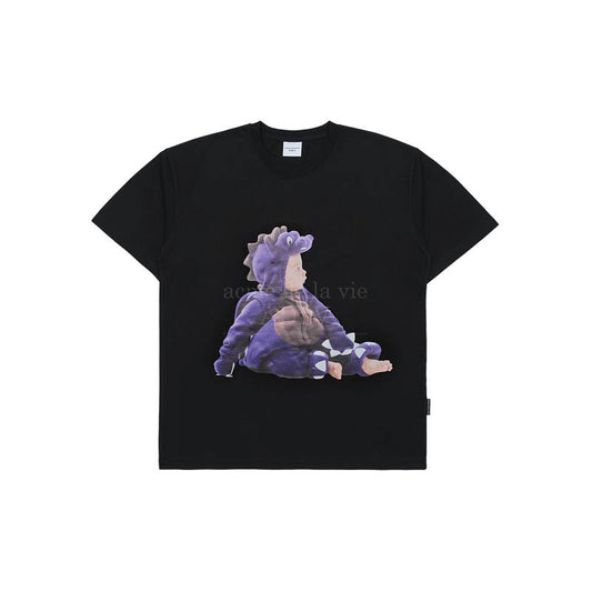 ADLV Baby Face Purple Dinosaur SS T-shirt 'Black'