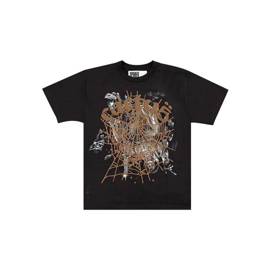 Travis Scott Cactus Jack x Sp5der Airbrush T-shirt 'Black'
