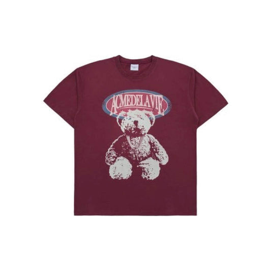 ADLV Vintage Overlap Bear SS T-Shirt 'Wine'