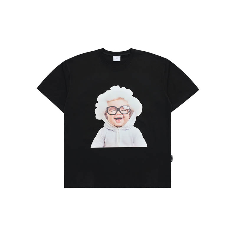 ADLV Baby Face Cloud Baby Short SS T-Shirt 'Black'
