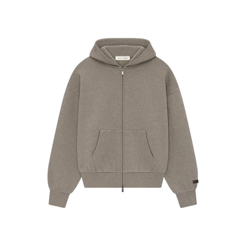 Fear Of God Essentials Classic Fit Fleece Zip Jacket 'Homestead Heather'