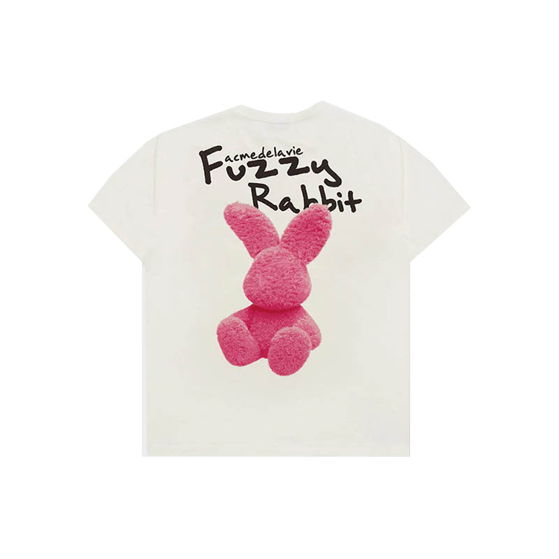 ADLV Doodle Fuzzy Rabbit SS T-Shirt 'Cream'