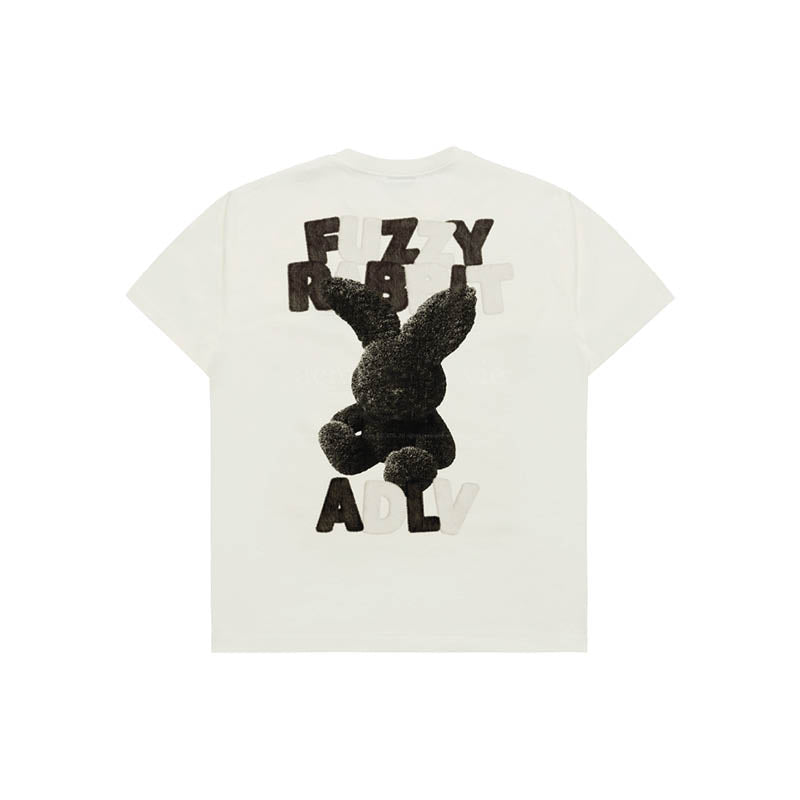 ADLV Fuzzy Font Rabbit SS T-Shirt ‘Cream’