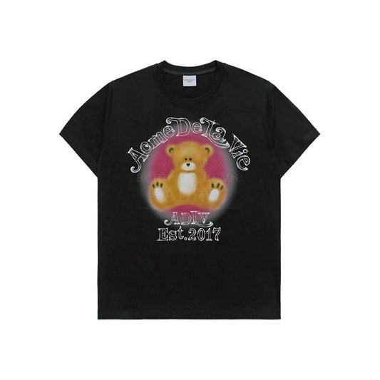 ADLV Blur Sketch Bear SS T-Shirt 'Black'