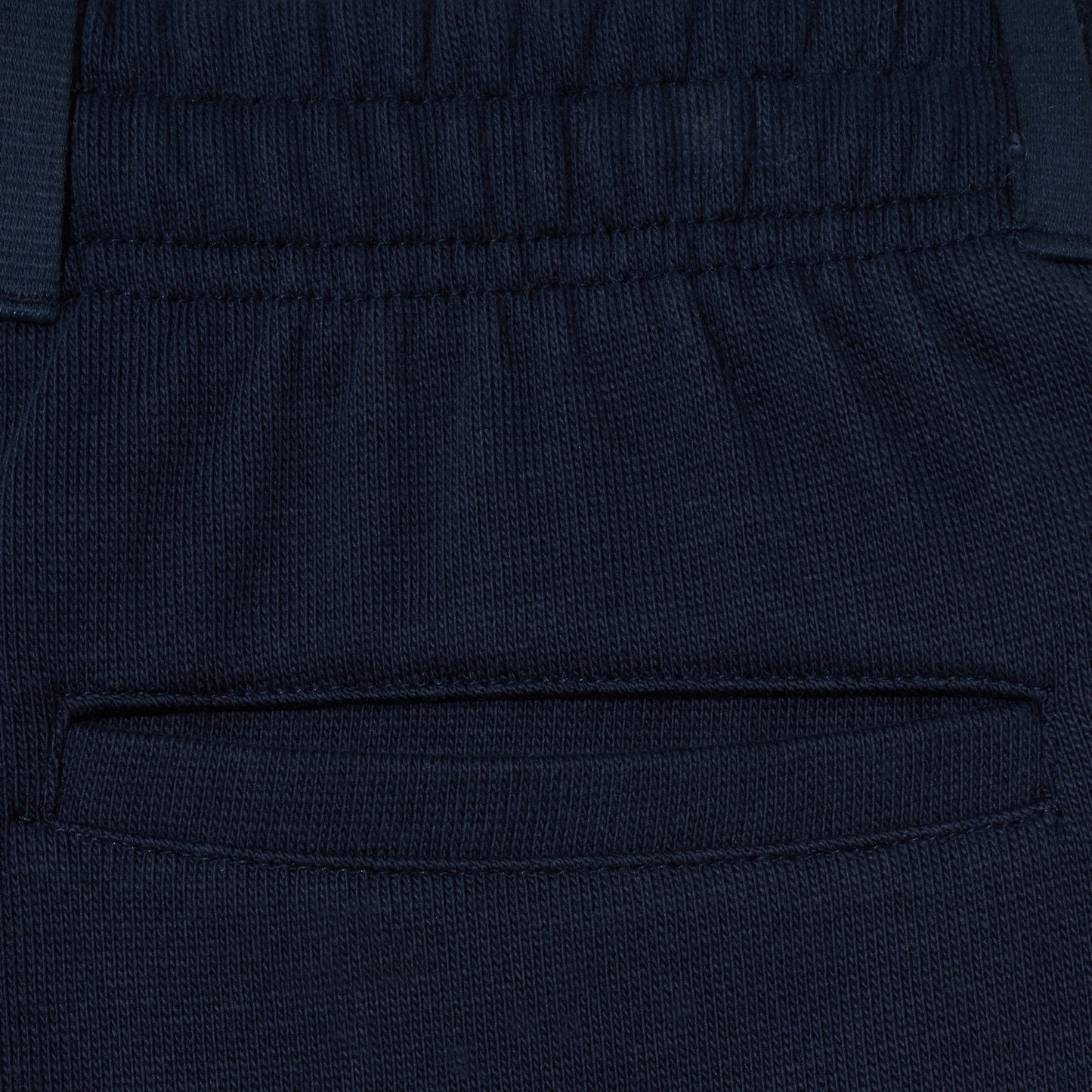 SATUR Lawton All Day Track Shorts Navy womens lightweight shorts elastic waistband side pockets embroidered logo casual apparel