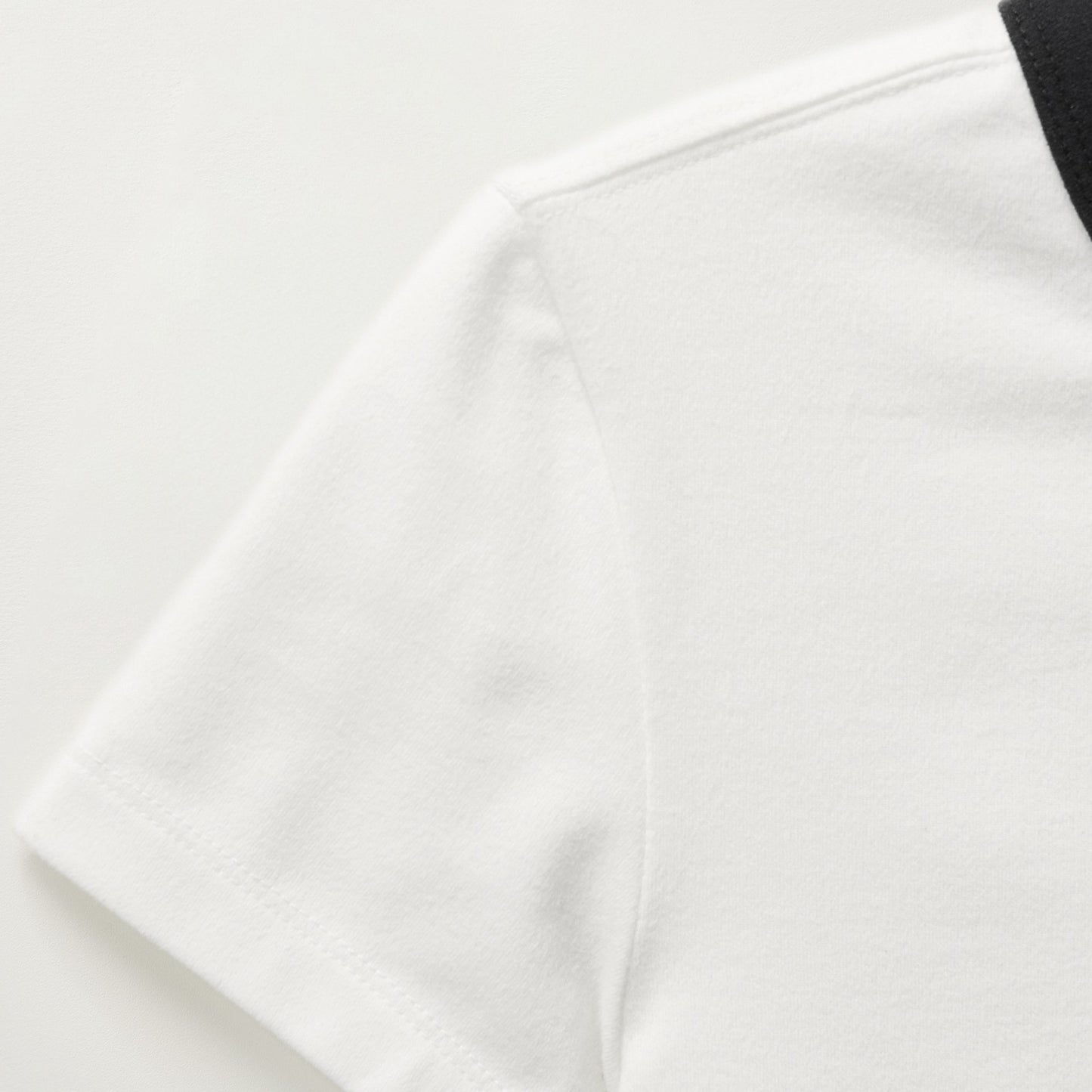 SATUR Apero Slim Cropped Fit Ringer T Shirt White womens cotton cropped tee contrast collar embroidered logo casual apparel
