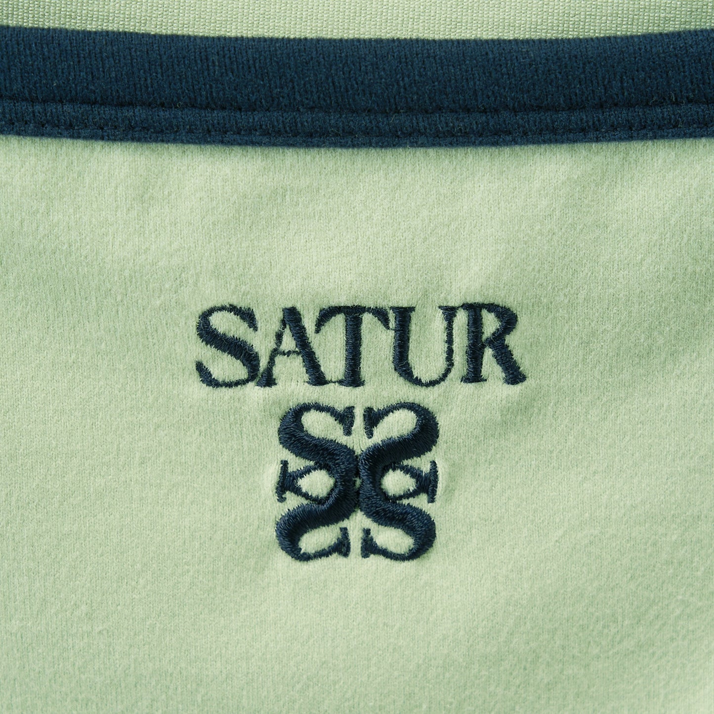 SATUR Apero Logo Solid Sleeveless Mint womens sleeveless top contrast trim embroidered logo casual apparel
