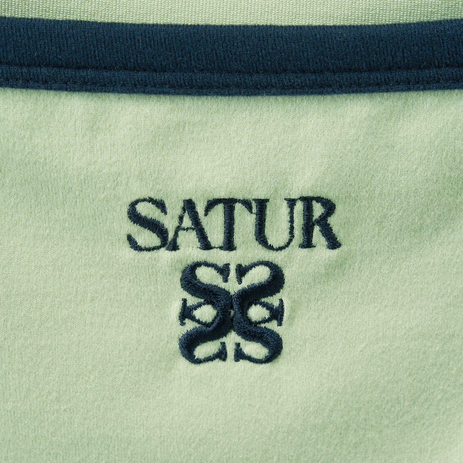 SATUR Apero Logo Solid Sleeveless Mint womens sleeveless top contrast trim embroidered logo casual apparel