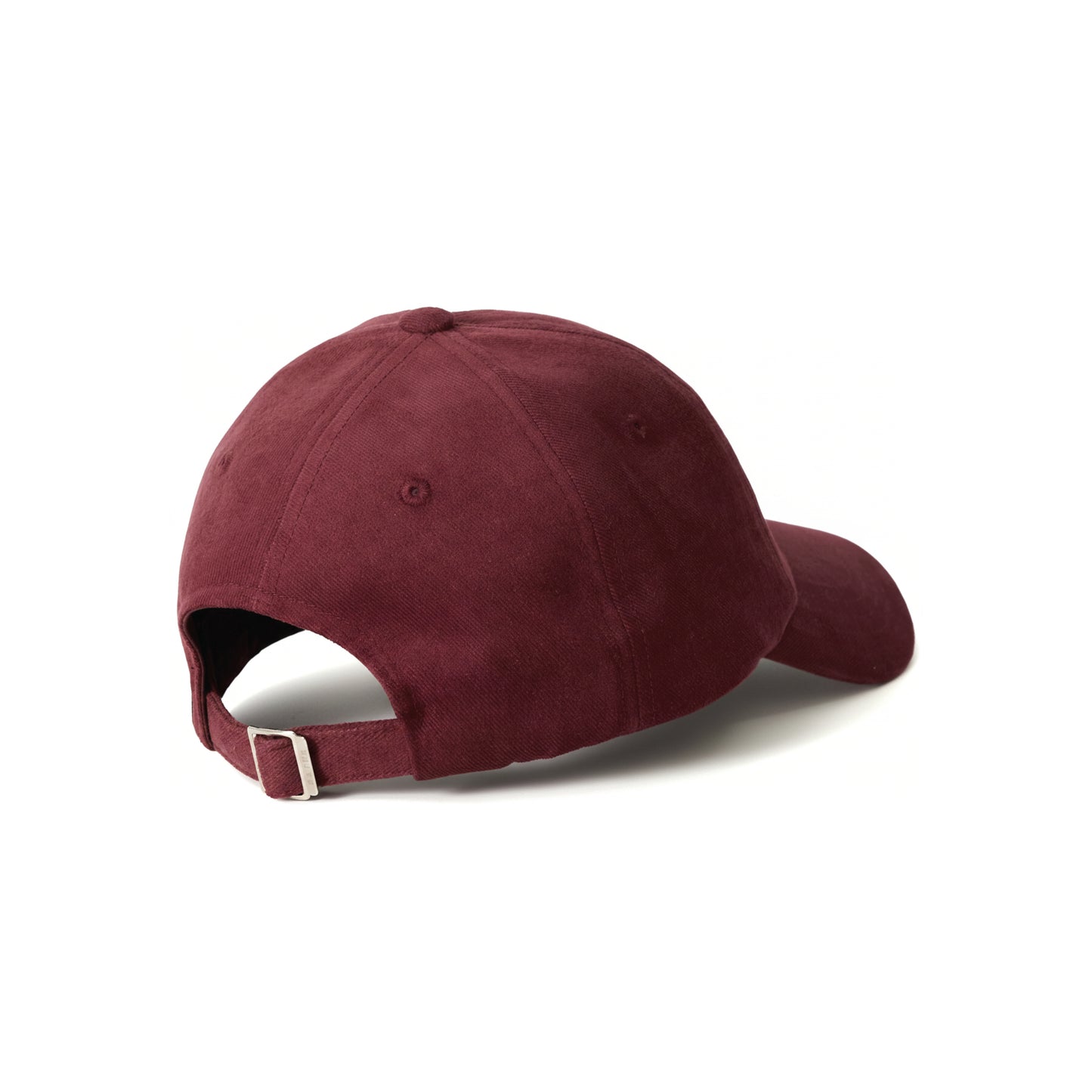 SATUR Loren Classic Ball Cap Burgundy cotton baseball cap embroidered logo curved brim casual headwear