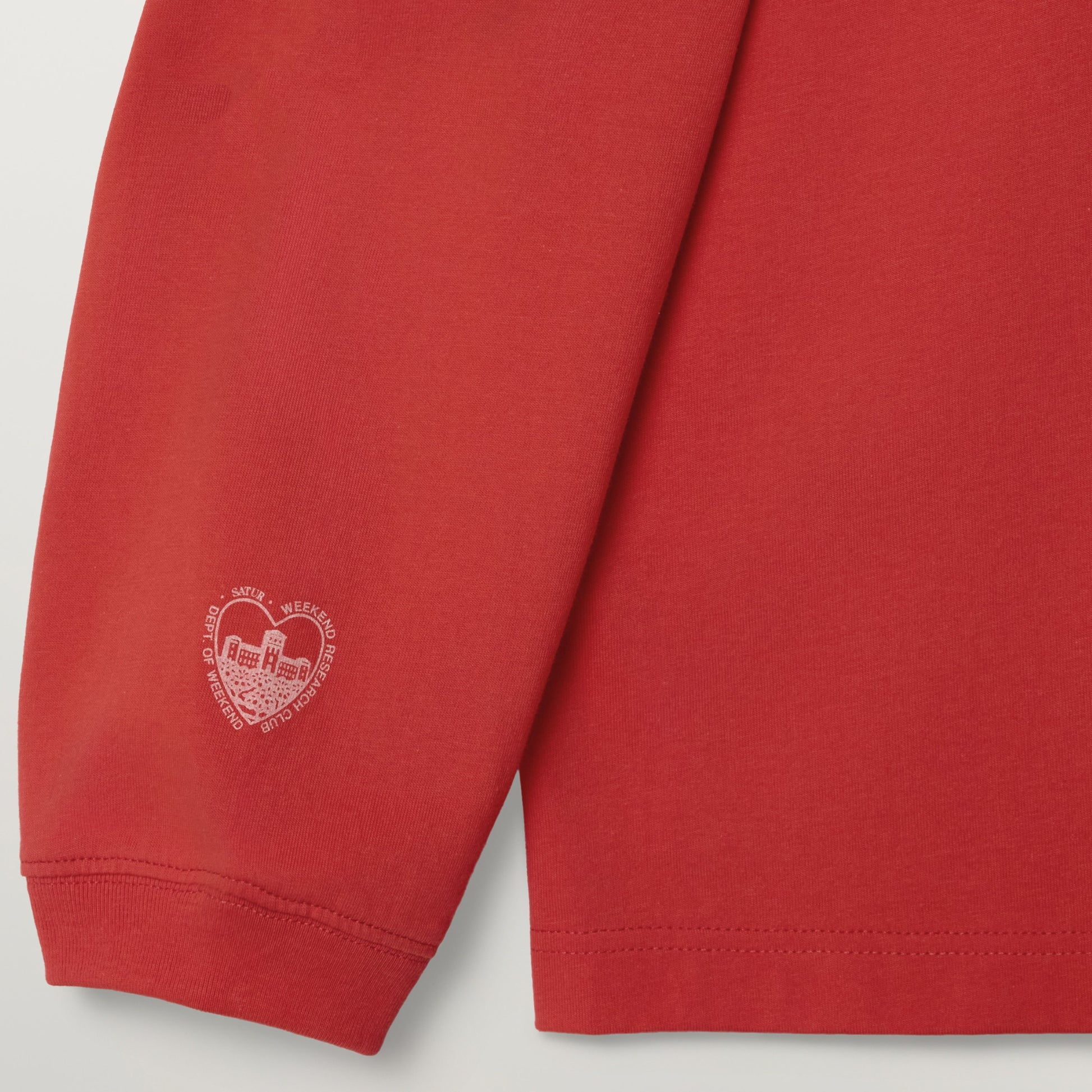 SATUR 90s Playback Long Sleeve Red cotton long sleeve t shirt vintage graphic logo casual apparel