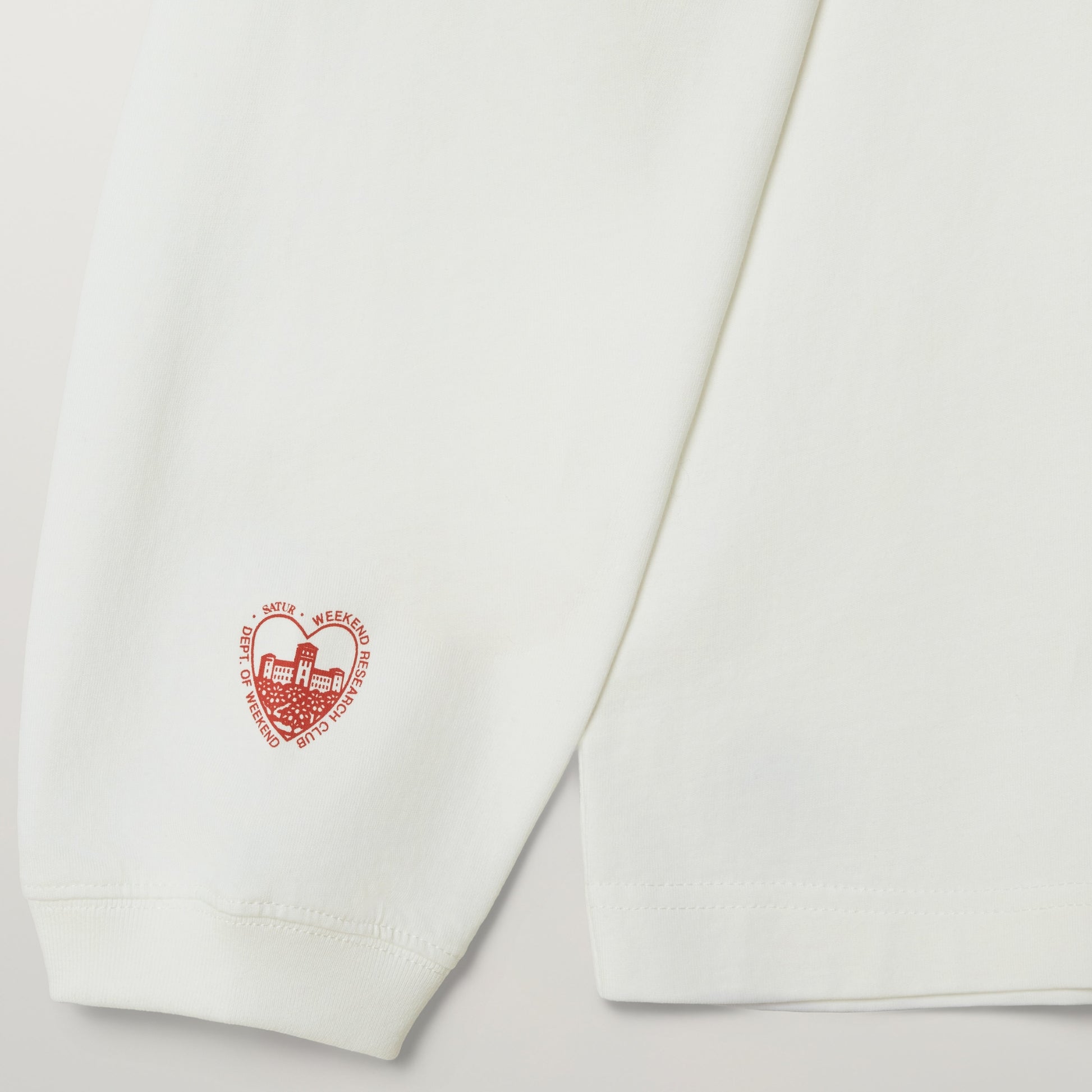 SATUR 90s Playback Long Sleeve White cotton long sleeve t shirt vintage graphic logo casual apparel