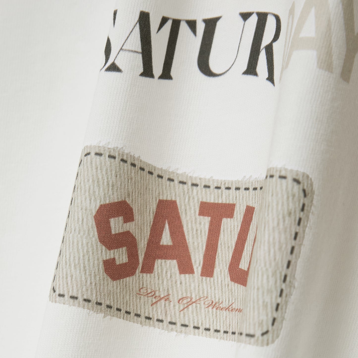 SATUR 90s Playback Long Sleeve White cotton long sleeve t shirt vintage graphic logo casual apparel