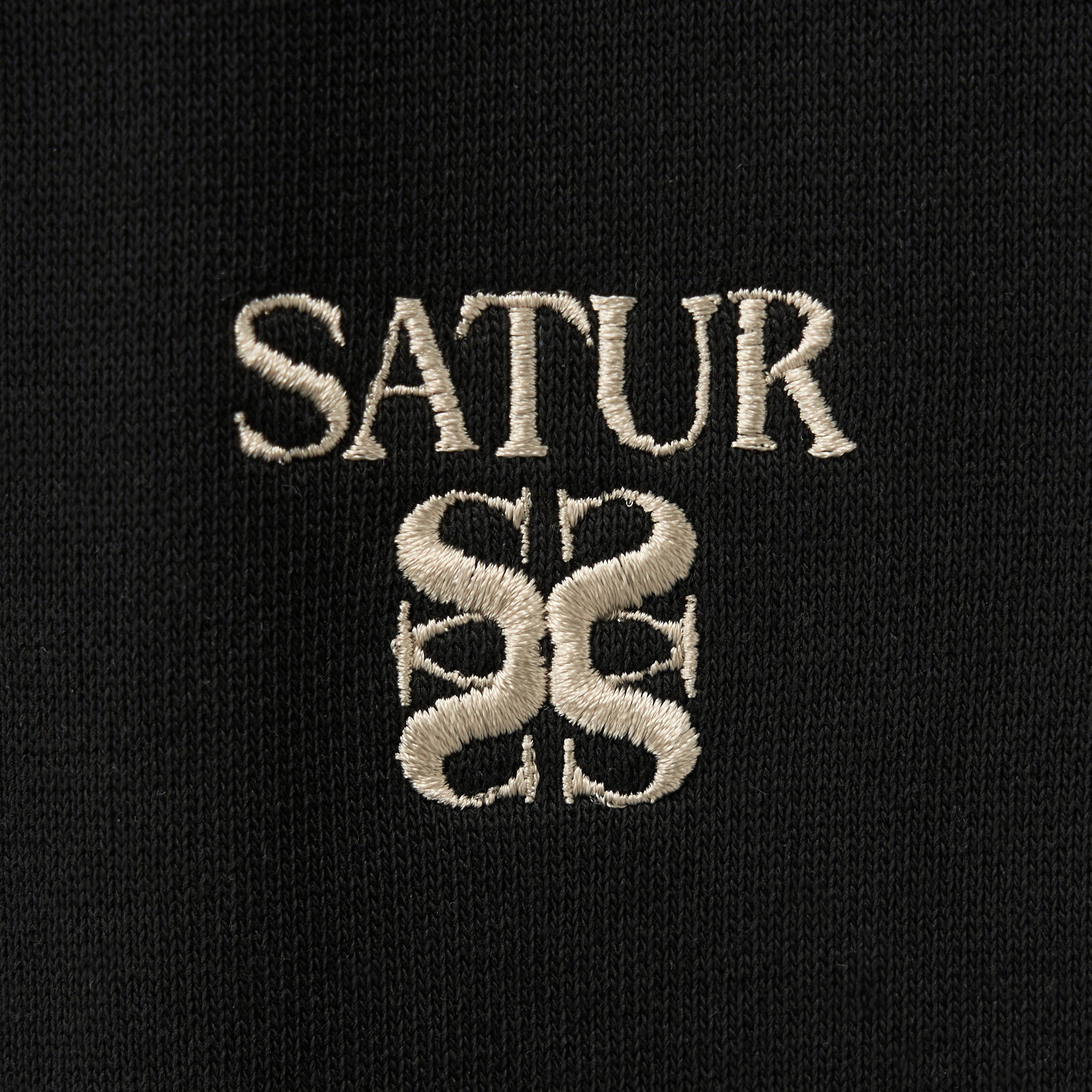 SATUR Loren Small Logo Hood Zip-Up 'Black' - SneakSurf Singapore