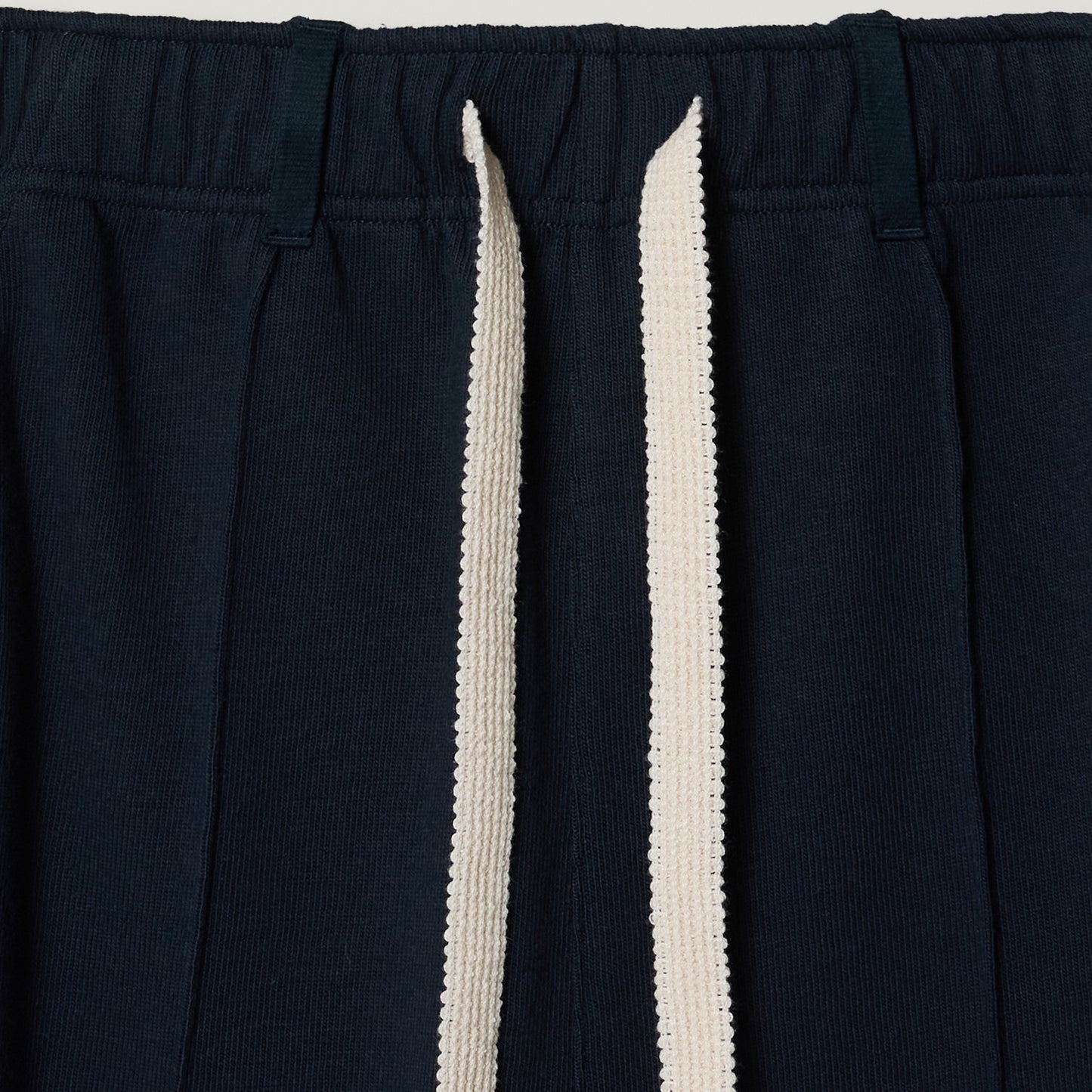 SATUR Lawton Lining Track Pants Navy womens lightweight track pants elastic waistband drawstring side stripe casual apparel