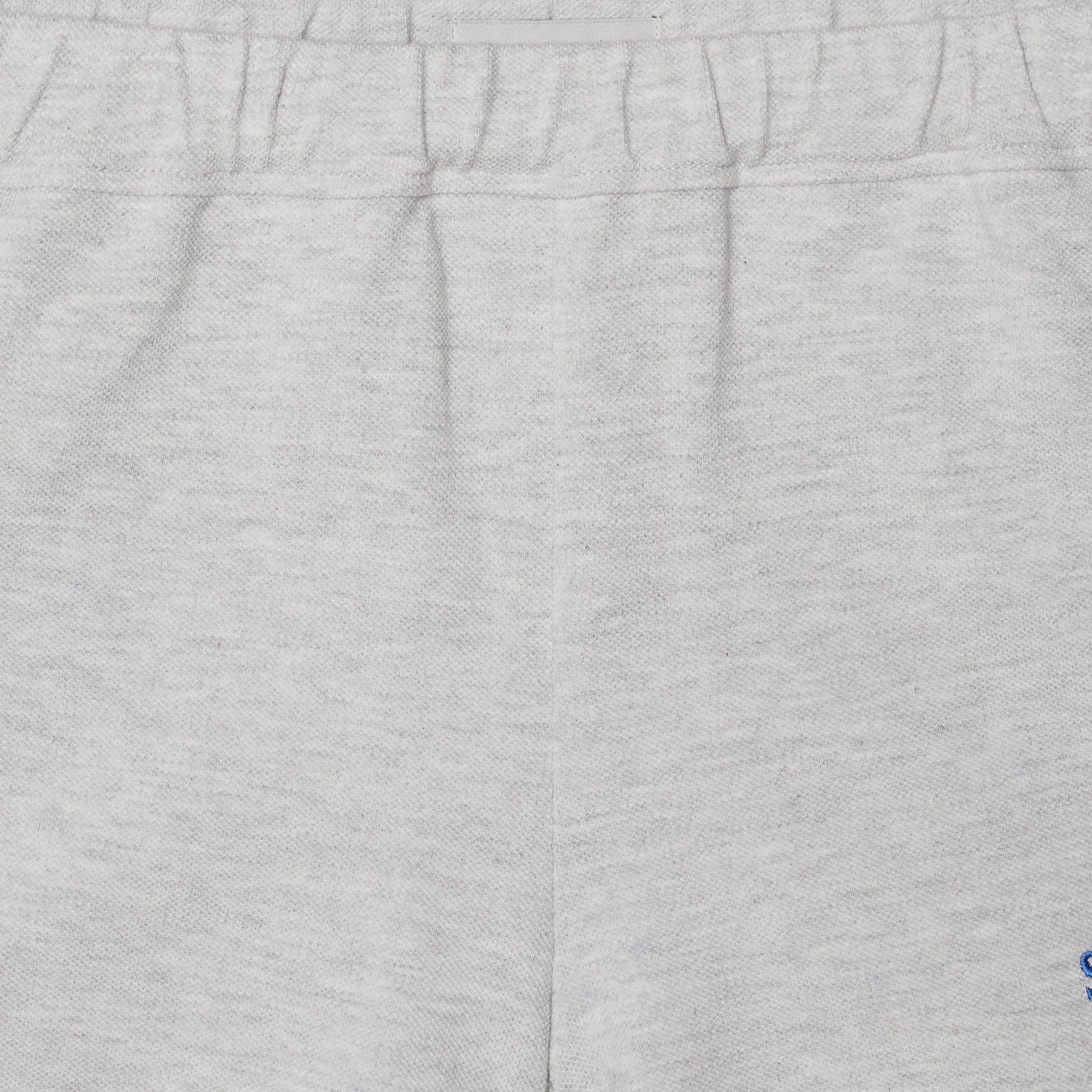 SATUR Apero PK Shorts Melange White kids cotton blend shorts elastic waistband embroidered logo casual apparel