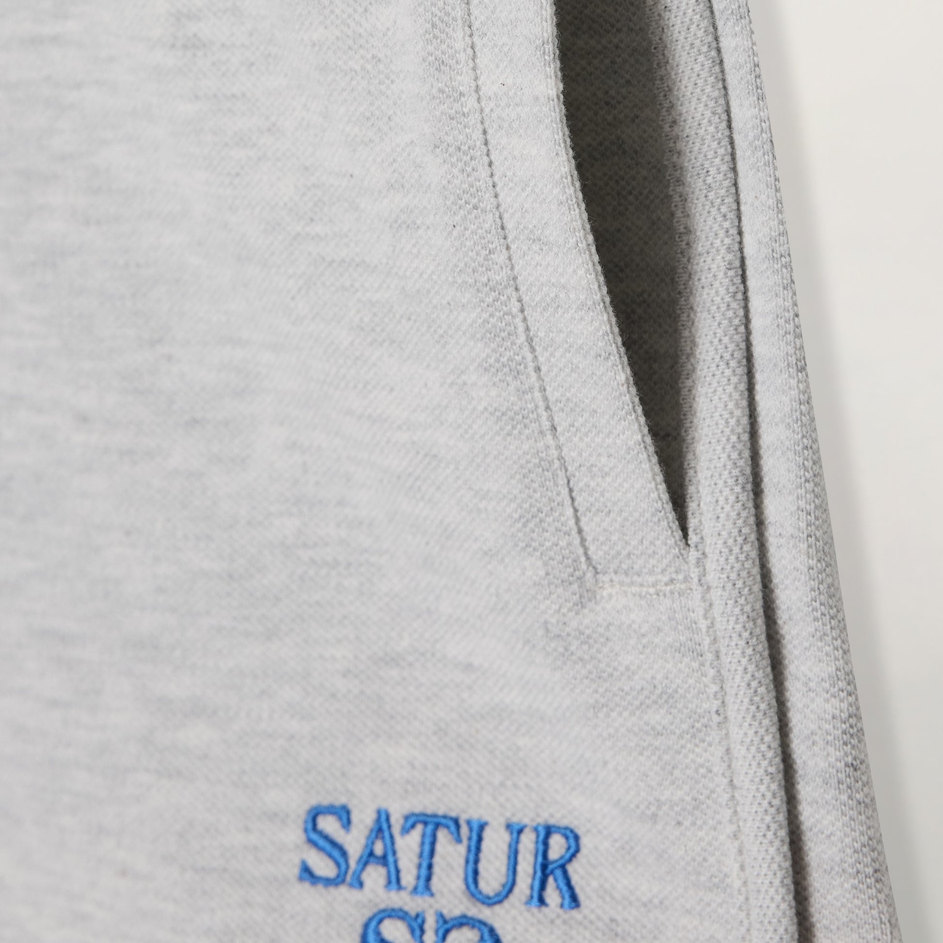 SATUR Apero PK Shorts Melange White kids cotton blend shorts elastic waistband embroidered logo casual apparel