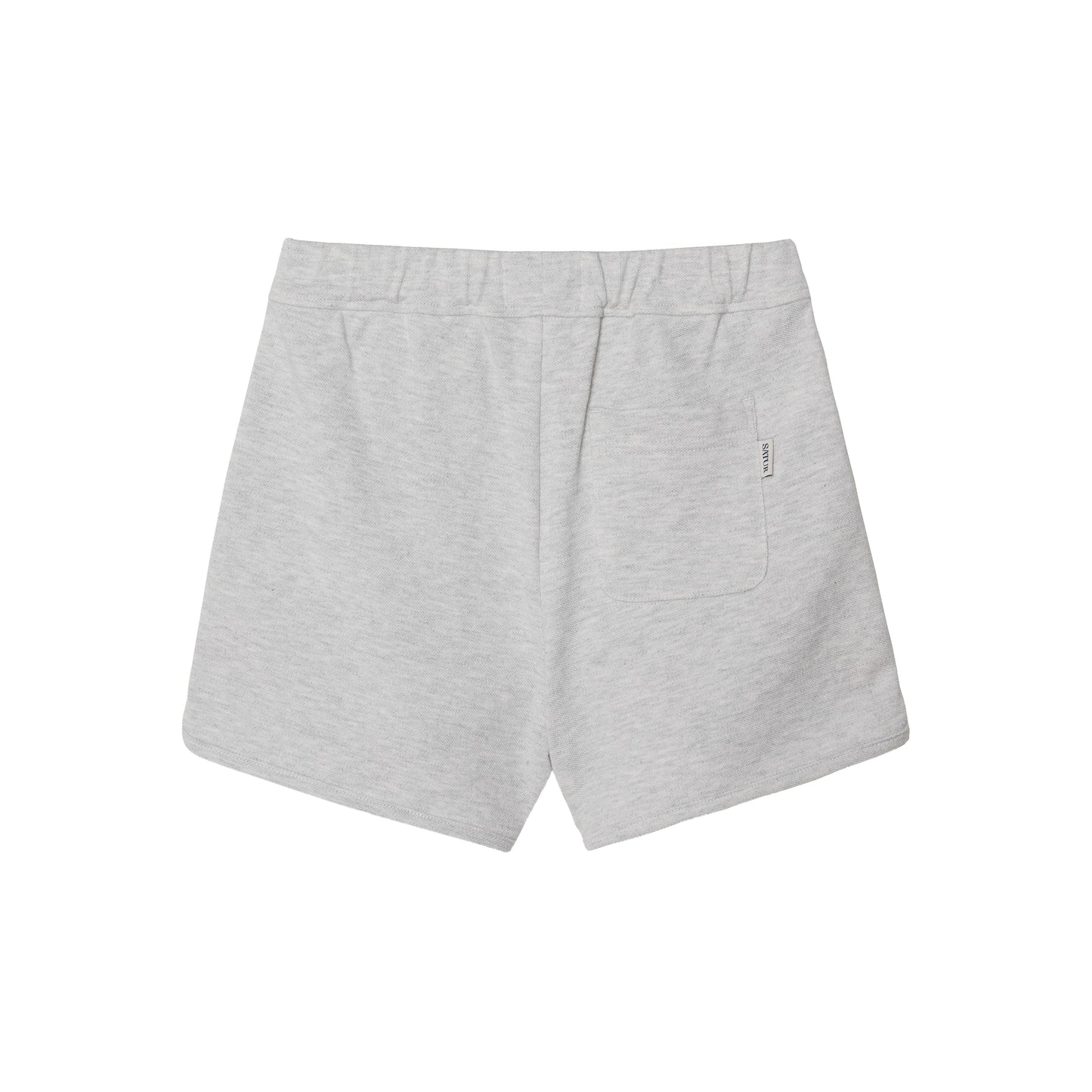 SATUR Apero PK Shorts Melange White kids cotton blend shorts elastic waistband embroidered logo casual apparel