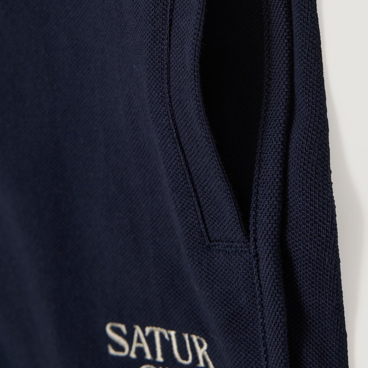 SATUR Apero PK Shorts Navy kids cotton blend shorts elastic waistband embroidered logo casual apparel