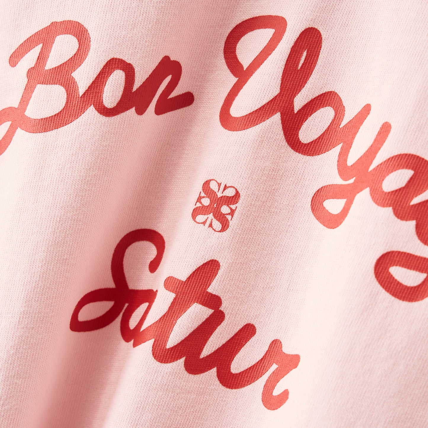 SATUR Bon Voyage Ringer T Shirt Pink kids cotton tee contrast collar sleeves graphic logo casual apparel