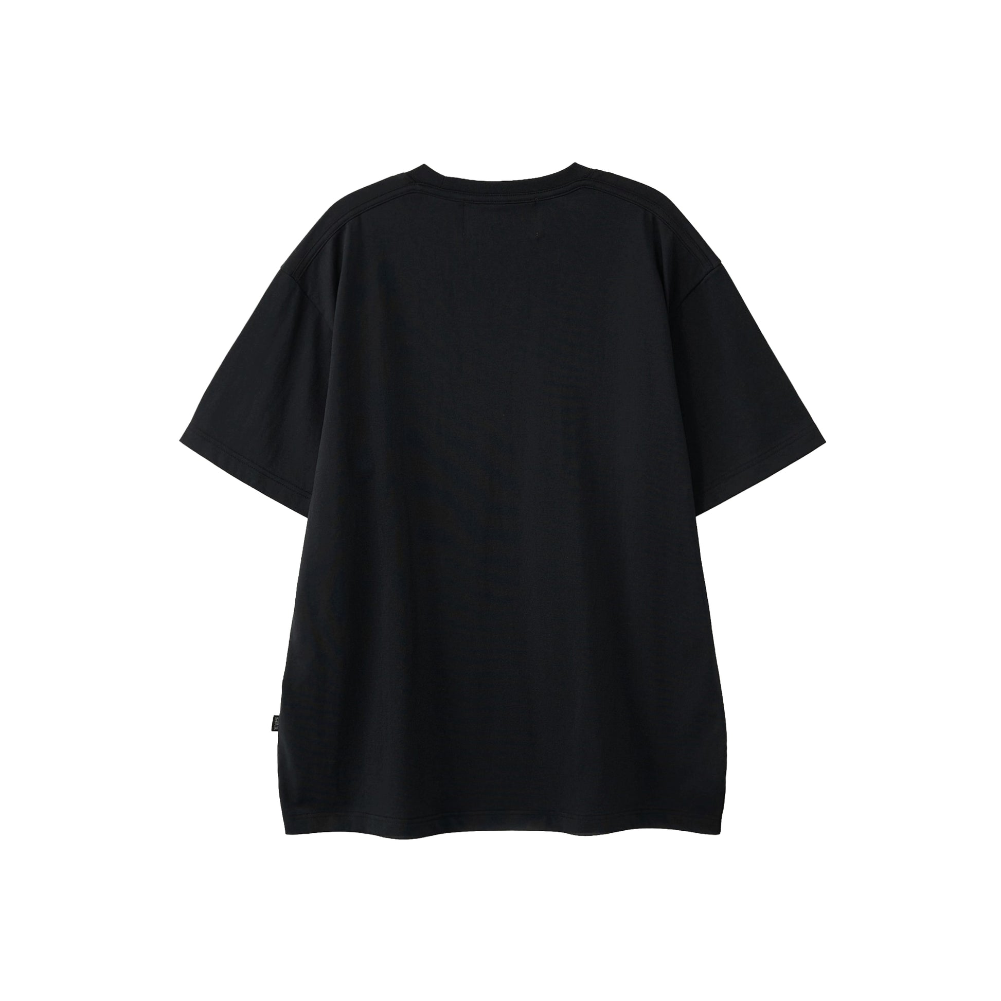 SATUR Loren Classic Logo Half T-Shirt Black oversized tee minimalist embroidered logo casual