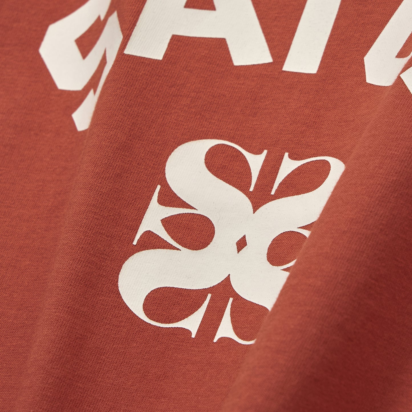 SATUR Arch Logo Ringer T-Shirt Red womens tee contrast trim logo casual retro